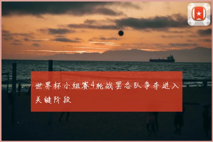 世界杯小组赛4轮战罢各队争夺进入关键阶段